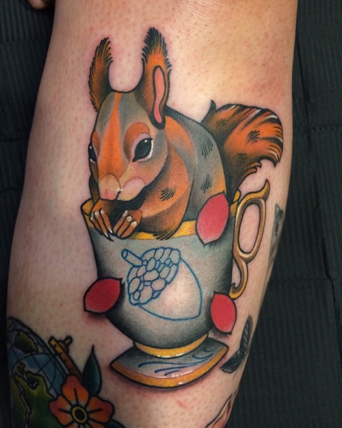 Red Squirrel by Courtney at Moving Shadow Milwaukee : r/tattoo