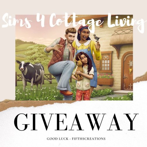  GIVEAWAYI invite you to participate in this contest, in order to win the sims 4 game Cottage Livi