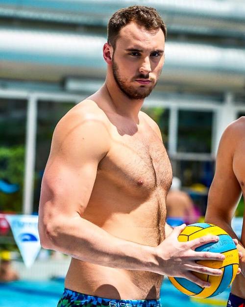 giantsorcowboys: Manly Monday: Spanish Aqua Horse Openly Gay Spanish Water Polo Player Victor Gutier