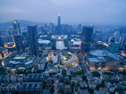 archatlas:  A Stadium for RetailSet in the heart of the Guangzhou’s Central Business District, Parc Central by   Benoy  opened in 2016 as China’s new ‘Stadium for retail’. Developed on the site of a former square, Parc Central embodies the future