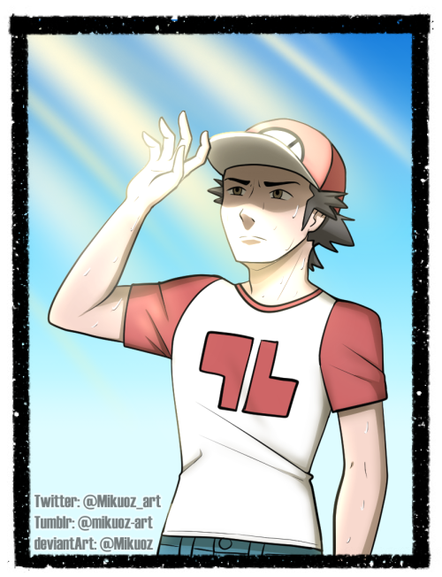 mikuoz-art:  Pokémon #ABCfanart challenge:  R for Red from… Let’s just say Kanto. But this one is actually from Sun and Moon! He’s not very fond of the Alola climate.  