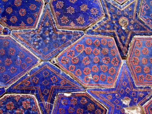 Ancient tiles, Uzbekistan.