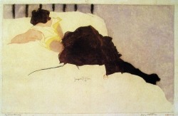 huariqueje:    Across the Bed   -    Jacques Villon  1900 French  1875-1963 