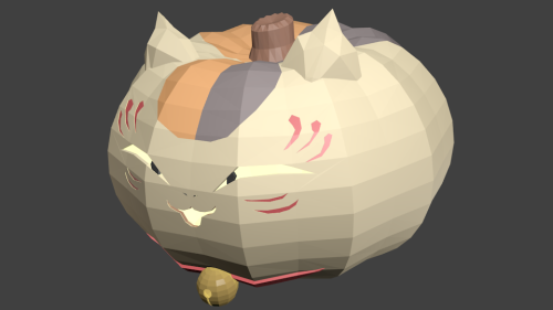 I FORGOT TO POST THIS FOR HALLOWEEN look at this spooky pumpkin nyanko i made in blender!! hes my fr