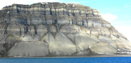 Cliffs in Svalbard’s Isfjorden This cliff is one of many in Isfjorden in the Svalbard archipel