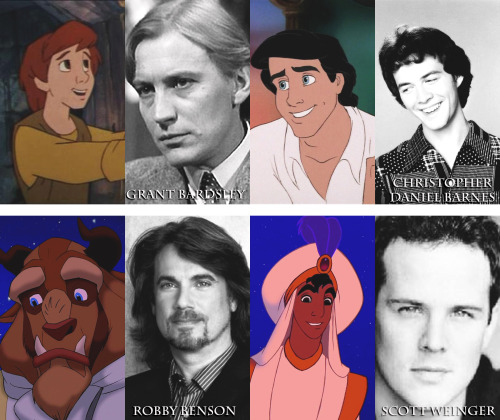 mydollyaviana - Disney heroes & their voice actors (singing...