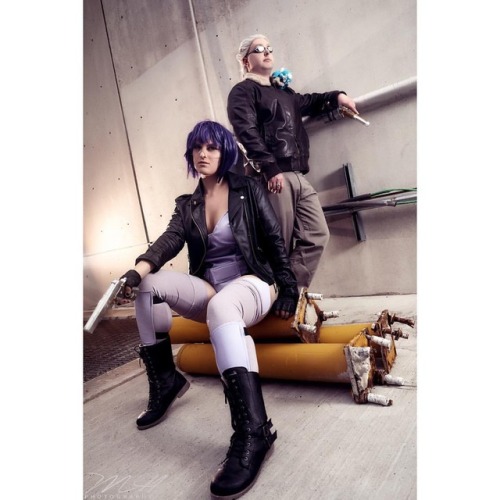 Amazing shot of @mgitzen and my self as Batou and Motoko. Photo taken by @mhphoto.ny #anime #manga #