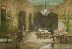 huariqueje:     Café Centraal, Den Haag  -    Willem de Zwart  1917 Dutch    1862-1931     Aquarel en gouache 33.5 x 49.3 cm,   