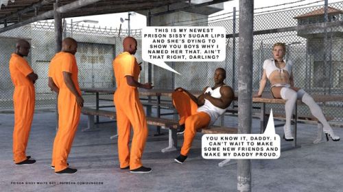 Prison Sissy White BoyNew prison sissy white boy gets pimped out by his new black daddy and master w