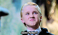 alisondilauerntis:Draco Malfoy Week [Day Seven] Anything you want (Draco + saying Potter)