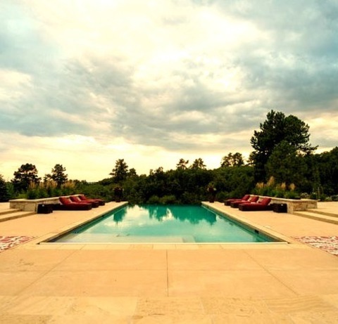 Pool - Infinity
Inspiration for a huge rustic backyard concrete paver and rectangular infinity pool house remodel