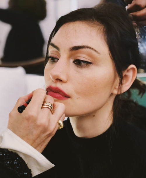 ptonkinsource:  Phoebe Tonkin getting ready with we love coco for Chanel show