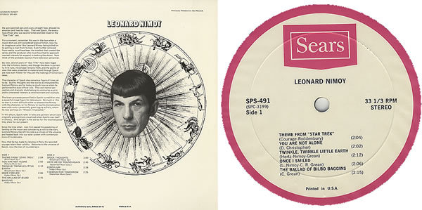 Musical interludes (Leonard Nimoy has recorded music over the years; he`s pictured