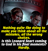 shraderhugs:  captain canary in every episode:↳ 1x07 “Marooned”