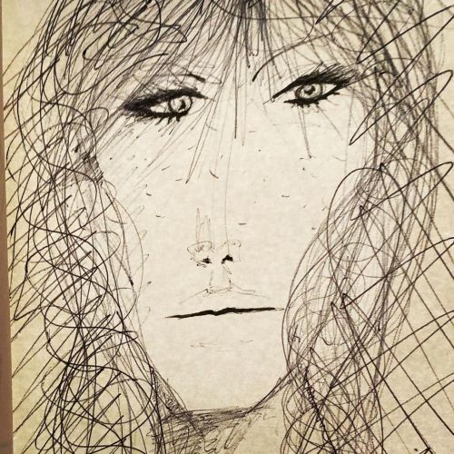 #visage du #soir #daydream #dessin #ink #drawing #illustration #art #jdchiaramonte #portrait #artist