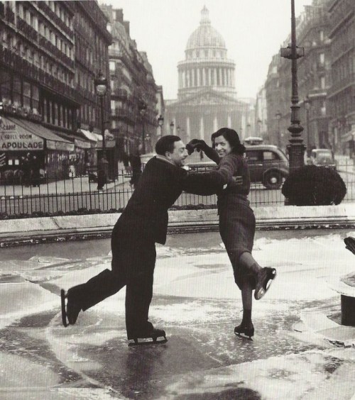 Ice rink in the Pantheon, Paris France 1938