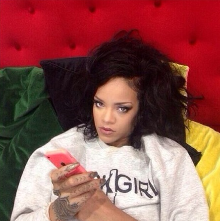 human:  meanplastic:  “hey can you please…”    the real question is: why does rihanna have an iPhone 5C