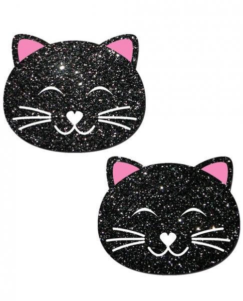 toywillow:  Sparkly Kitty Pasties on ToyWillow http://www.toywillow.com/product/CNVELD-8286-96/kitty-black-glitter-cat-pasties-os