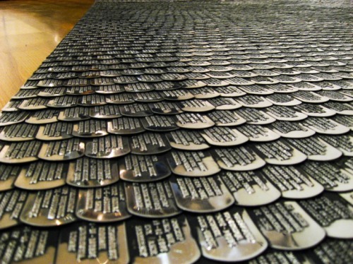 sixpenceee: Some/One by Do-Ho Suh This art piece is made out of  30,000 dog tags. Korean Artist Do-Ho Sun explores the dehumanization of a soldiers role in society. (More Information) 