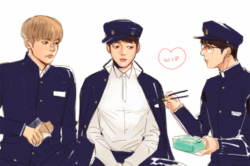 spicybara:  gimme more OF THIS LOL I LUV VKOOKMIN IN GAKURAN  