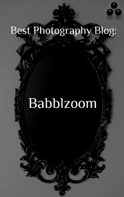 odall:  Odall’s Tumblr AwardsBest photography blog: BabblzoomClick here to see all the winners.  congrats sys ♥