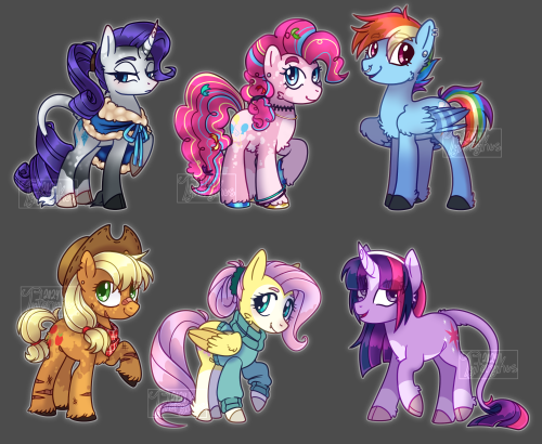Once Again Posting My Mane Six Redesigns That Were Originally Made For An Infection AU!! I Kinda Just