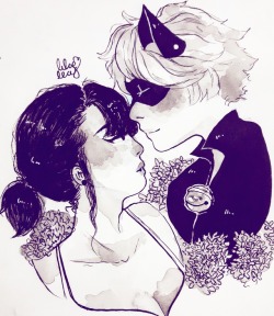 lilaeleaf:  Drew marichat for Inktober today!