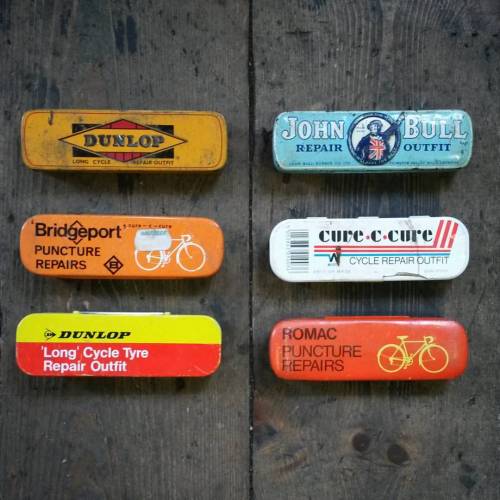 thebicycleworks:  Long. #dunlop #romac #johnbull #bridgeport #cureccure #puncture #repair #bicycle #