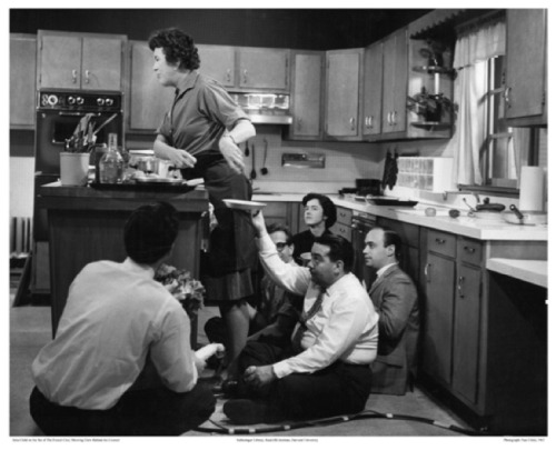 do-not-open-til-christmas:  weirdvintage:  Julia Child and television crew on the set of her cooking show, The French Chef, Photo by Paul Child, 1963 (via Vintage Photo LJ)  I am never going to be able to watch another cooking show again.