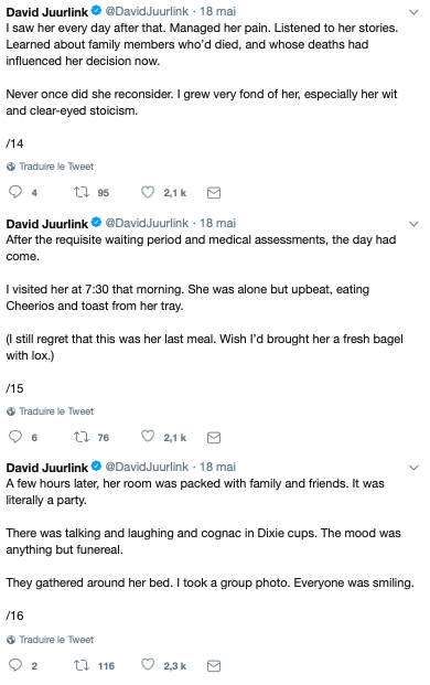 propagandaofthedead:  loud-and-queer:  cwicseolfor:  https://twitter.com/DavidJuurlink/status/1129811903776198659 We deserve autonomy.  I support right to die legislation and I’m glad this woman was able to die on her own terms. I can only hope that