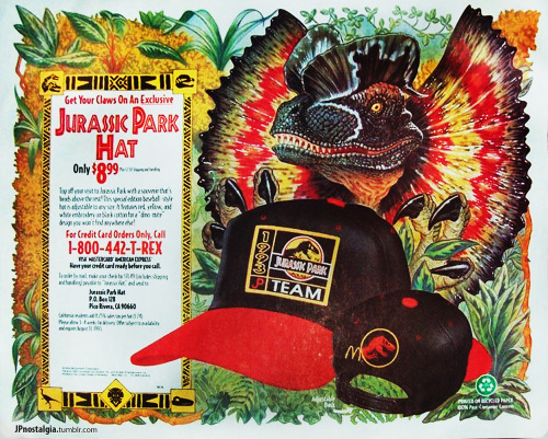 jpnostalgia:  Jurassic Park Mcdonals promo (restored image) jpnostalgia.tumblr.com/