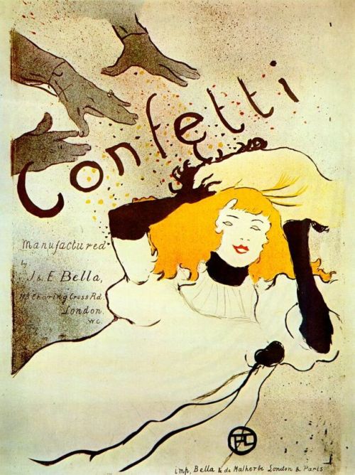 artist-lautrec: Confetti, 1894, Henri de Toulouse-Lautrecwww.wikiart.org/en/henri-de-toulous