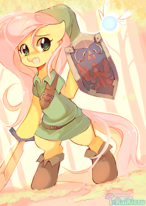 ubiquitouspony: Fluttershy - Hero of Time by pekou