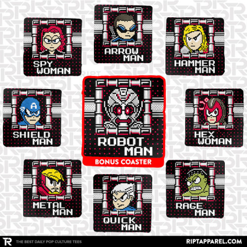 You only have till Wednesday to get one of my &lsquo;Megavengers&rsquo; coaster sets at RIPT Apparel