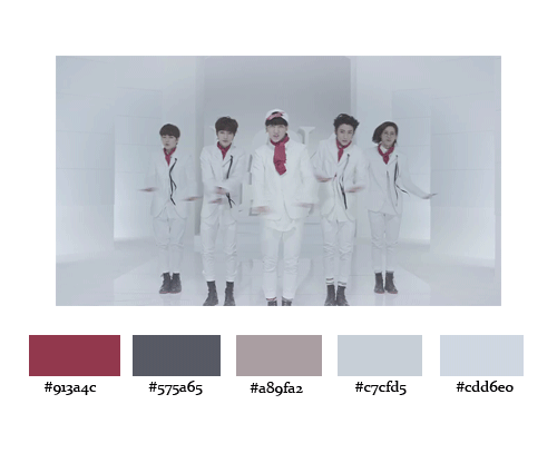 kweenjinyoung:  B1A4 + Color Palettes [inspired by x] 