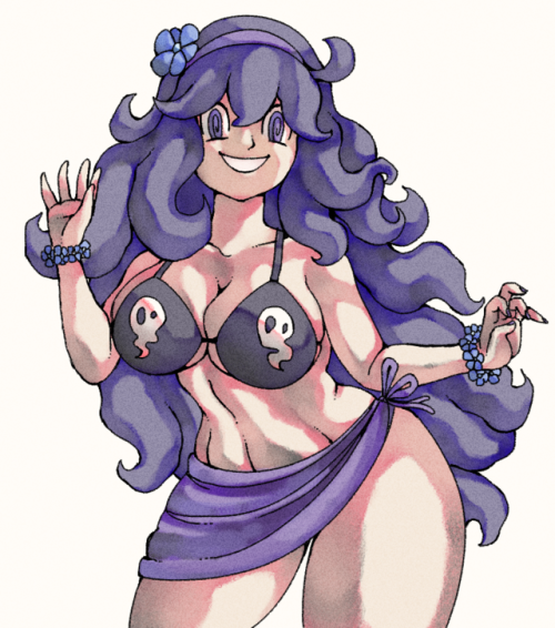 swampopple:I colored yesterday’s daily Hex, and now she’s ready for the beach!