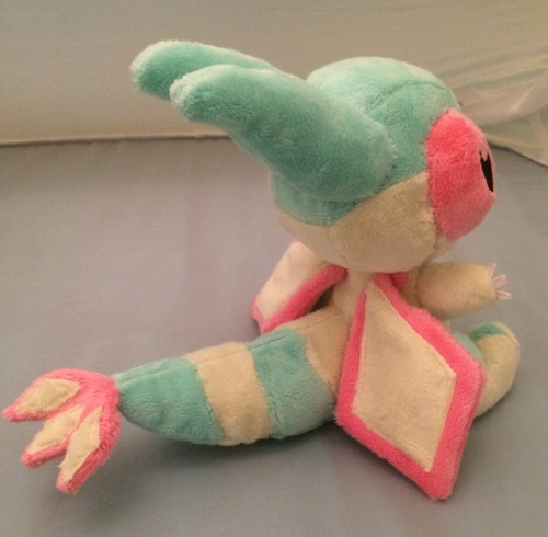 shuuflyplush: Pastel Flygon “DX Pokedoll” Plush 8″ tall, minky, embroidered f