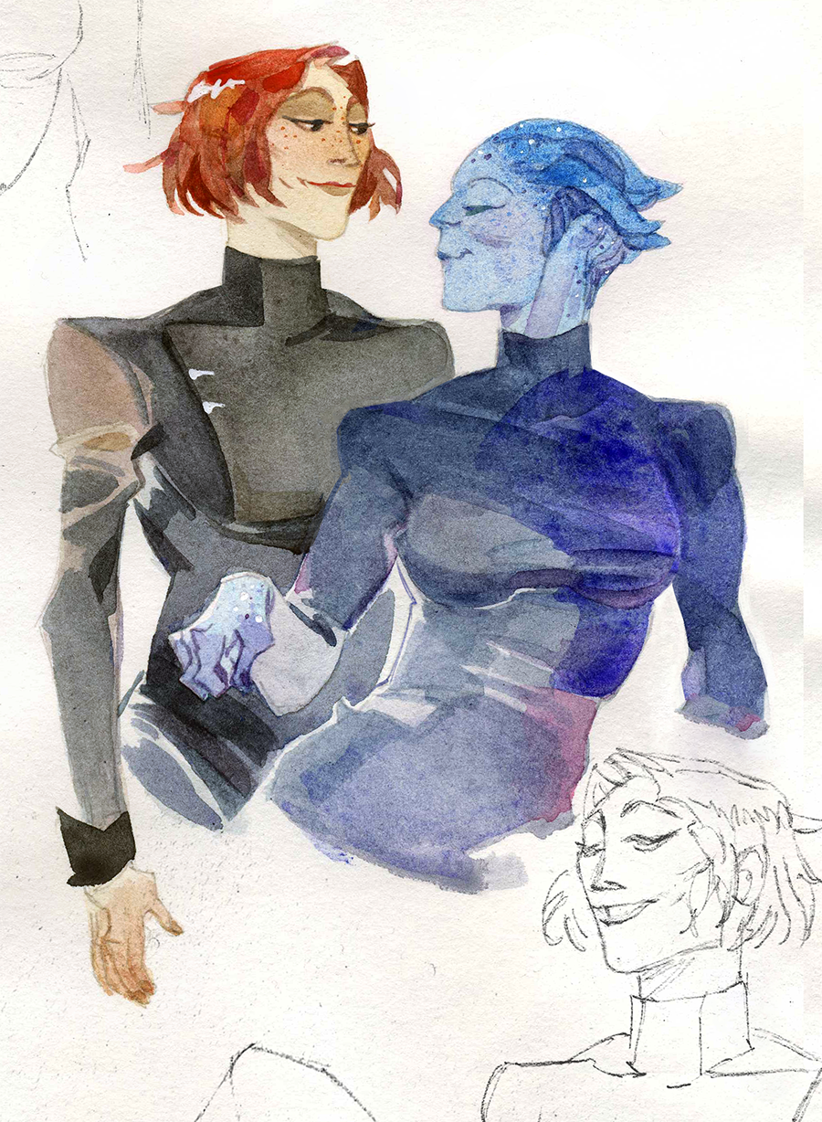 nesy-art: some favorite space lesbians for @marceline2174