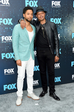 soph-okonedo:  Jussie Smollett and Terrence Howard attend the 2017 FOX Upfront at Wollman Rink, Central Park on May 15, 2017 in New York City  
