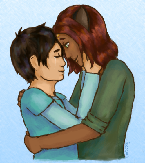 cinnacorn:sometimes u gotta make the shipping art u wish to see in the world (especially when it’s your own dang OCs)I’ve been working on this one on and off for like two months and I’m actually kind of tired of it so I’m just gonna post it and be done with it lol. not 100% satisfied but I wanna move on. it’s another piece done in krita and I think I’ve concluded that krita just isn’t for me.the issue is that what IS for me is adobe elements 5.0, which is from 2006 and I am Concerned that its days of being functional on modern computers are numbered. we have a copy of elements 10 that I’ve tried too and it’s like, slightly worse but definitely the most similar thing without paying adobe more money, so I might have to switch to it.anyway here’s kiyoshi and fable being teary-eyed and mushy hell yeah #original art#original characters#novahaven