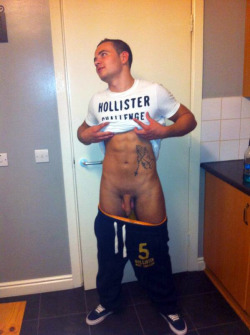 hotguyswithface:  guyspantsdown:  Homemade   Come check out my blog. Stay a while, drop you pants and take off a load, we don’t judge :) http://hotguyswithface.tumblr.com
