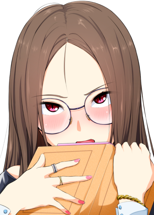 illust-okiba: どんな本を読んでるのか絶対に教えてくれない眼鏡さん。