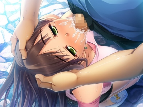 hentai-to-the-core:  Face fucking - You guide here head to your cock. You force your cock between her lips. You fuck her mouth relentlessly, abuse it as a fuckhole. And at last you cum down her throat while forcing your cock even deeper inside her mouth.