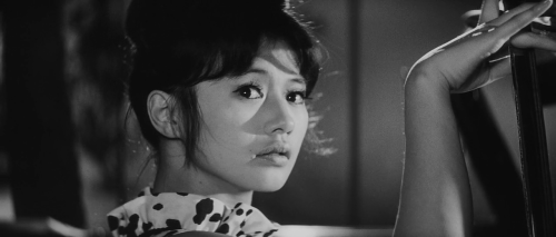 taishou-kun:cryism:Pale Flower (1964), directed by Masahiro ShinodaKaga Mariko 加賀まりこ in Kawaita hana