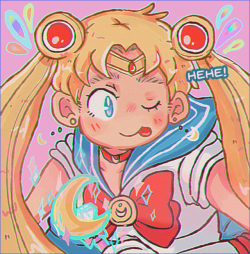 025geru:drew a cheeky Sailor Moon to motivate