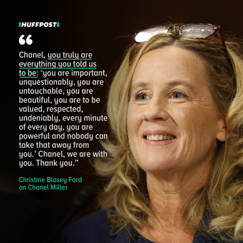 Christine Blasey Ford Thanks Chanel Miller For Her CourageArtist and writer Chanel Miller has made w