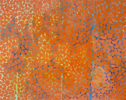 theartistsmanifesto:Autumn Leaves Fluttering in the Breeze by Alma Thomas (ca. 1973).