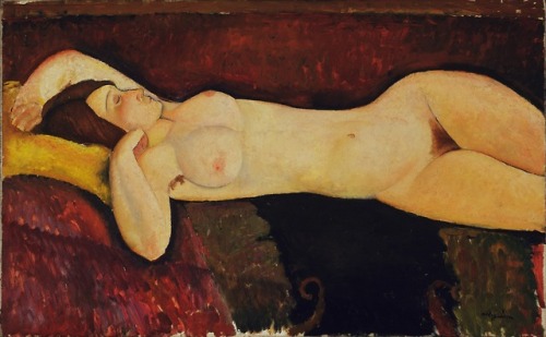 Amedeo Modigliani, Reclining Nude, c. 1919.  