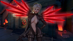 krispynoodles:    How barbaric.   If you think the new mercy is bad, imagine if the old mercy was the new one. “Wait, I can’t fly anymore ? I can only press Q to rez and that’s it ?! uninstalling !”Anyways, here’s a battle mercy for you. But