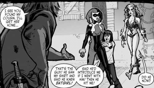 drquinzel:jules616:Harley and Ivy to the rescue.Batman: Black and White #3.this is why I love these 